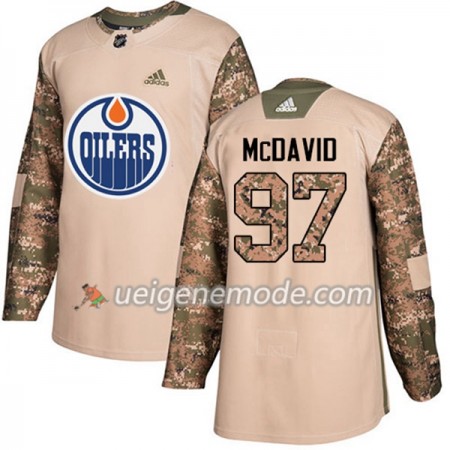 Herren Eishockey Edmonton Oilers Trikot Connor McDavid 97 Adidas 2017-2018 Camo Veterans Day Practice Authentic